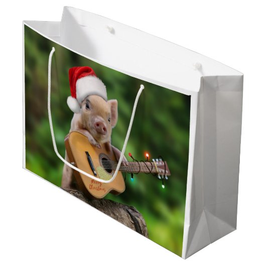 Christmas guitar pig groot cadeauzakje (Voorkant Gekanteld)