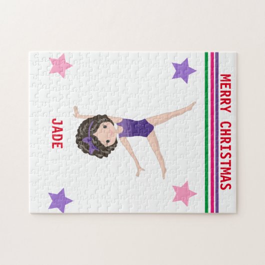 CHRISTMAS GYMNASTICS PUZZLE FOR GIRLS. (Horizontal)