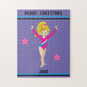 CHRISTMAS GYMNASTICS PUZZLE FOR GIRLS PERSONALIZED