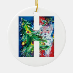 CHRISTMAS H BRIEF / SANTA MET CHRISTMAS TREE KERAMISCH ORNAMENT