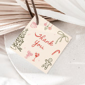 Christmas Hand Drawn Bridal Shower Bedankjes Labels