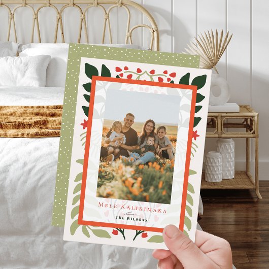 Christmas Hawaiian Quilt Carte photo de vacances