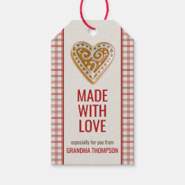 Christmas Heart Cookie | Tartan Plaid Cadeaulabel