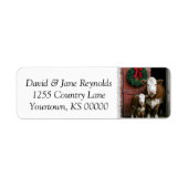 Christmas Hereford Cow and Calf Etiket (Voorkant)