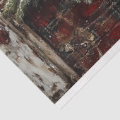 Christmas Highland Koe Rustic Truck Decoupage Tissuepapier (Detail)