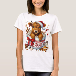 Christmas Highland Koe Tshirt