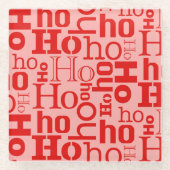 Christmas Ho ho ho ho Glazen Onderzetter (Voorkant)