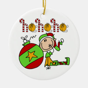Christmas Ho Ho Vakantie Schattige Elf Keramisch Ornament
