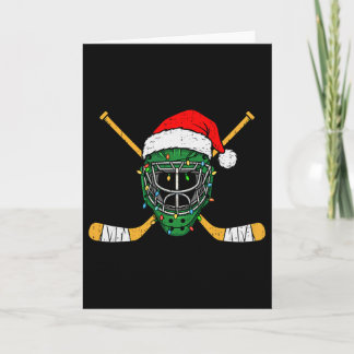 Christmas Hockey Helmet Lights Santa Xmas Men Teen Kaart