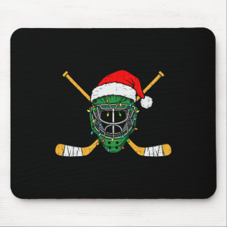 Christmas Hockey Helmet Lights Santa Xmas Men Teen Muismat