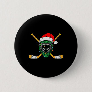 Christmas Hockey Helmet Lights Santa Xmas Men Teen Ronde Button 5,7 Cm