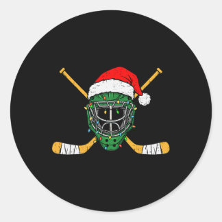Christmas Hockey Helmet Lights Santa Xmas Men Teen Ronde Sticker