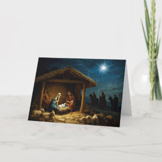 Christmas Holiday Card Baby Jesus Series #1 Kaart