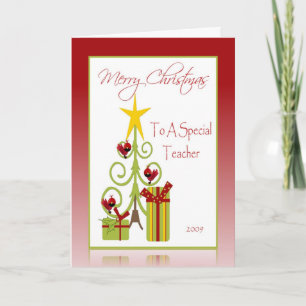 Christmas Holiday Card for Teacher Feestdagen Kaart
