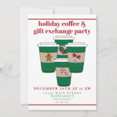 Christmas Holiday Coffee & Gift Exchange Kaart (Voorkant)