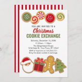 Christmas Holiday Cookie Exchange Invitation (Devant / Derrière)