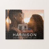 Christmas Holiday Couple Photo Puzzle Design (Horizontal)