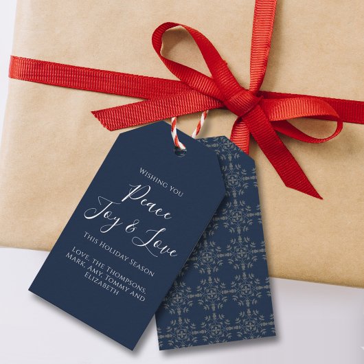 Christmas Holiday Elegant Peace Joy Love Simple Cadeaulabel