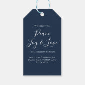 Christmas Holiday Elegant Peace Joy Love Simple Cadeaulabel (Voorkant)