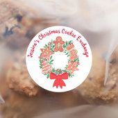 Christmas Holiday Gingerbread Cookie Exchange  Ronde Sticker