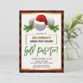 Christmas Holiday Golf Party Invitation (Debout devant)