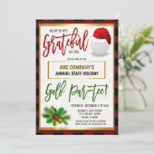 Christmas Holiday Golf Party Invitation (Debout devant)