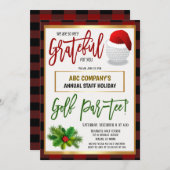 Christmas Holiday Golf Party Invitation (Devant / Derrière)