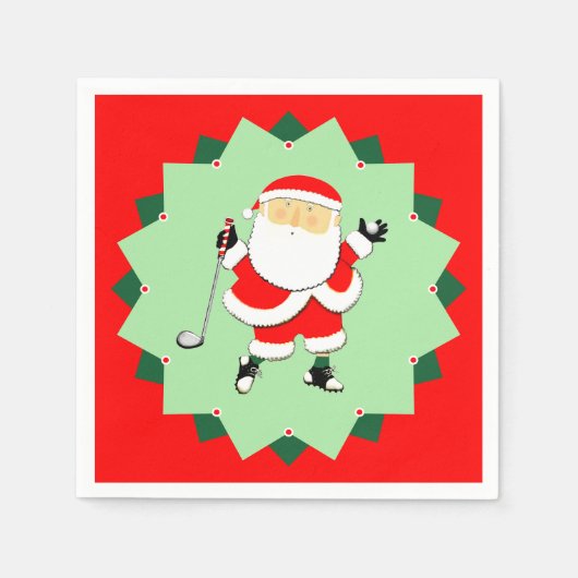 Christmas Holiday Golf Party Servet (Voorkant)