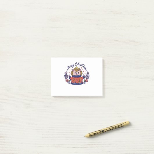 CHRISTMAS HOLIDAY HEDGEHOG POST-IT® NOTES (Op bureau)
