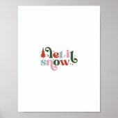 Christmas Holiday Let It Snow Poster (Devant)