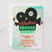 Christmas Holiday Movie Night Evénement Invitation (Devant)