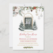 Christmas Holiday Open House Invitation Kaart (Voorkant)