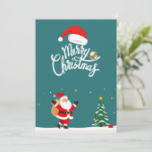 Christmas Holiday Party bewerkbaar afdrukbaar Kaart (Staand voorkant)