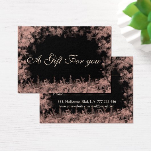 Christmas/holiday rose gold frost certificate (Bureau)