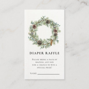 Christmas Holiday Wreath Baby shower Informatiekaartje