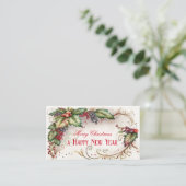 Christmas Holidays Entreprise Merci Carte de visit (Debout devant)