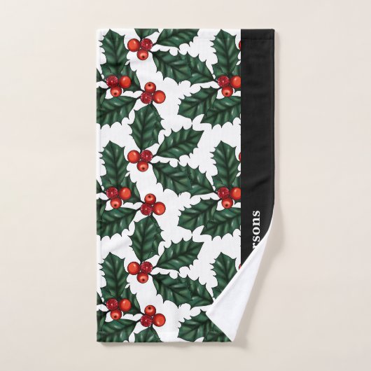 Christmas Holly (Serviette à main)