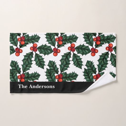 Christmas Holly (Serviette à main)