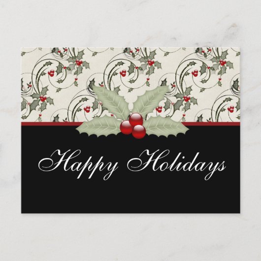 Christmas Holly 2 - Carte postale de vacances pers (Devant)