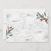 Christmas Holly 2 PHOTOS Collage Bark Carte de vac (Dos)