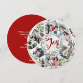 Christmas Holly 6 PHOTOS Birch Bark Carte de vacan (Devant / Derrière)