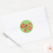 Christmas holly and bow watercolor art stickers (Envelop)