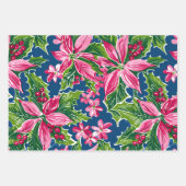 Christmas Holly And Flower Patterned  Inpakpapier Vel (Voorkant 3)