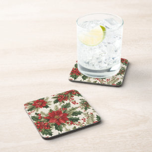 Christmas Holly & Berries dessous de verre en plas