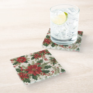 Christmas Holly & Berries Onderzetter