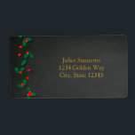 Christmas Holly Berry Étiquette de adresse de tabl<br><div class="desc">Noël Holly Berry Étiquette de adresse de tableau noir. Correspondance d'articles dans mon magasin.Contactez-moi pour une commande personnalisée.</div>