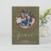 Christmas Holly Berry Modèle photo de couronnes (Debout devant)