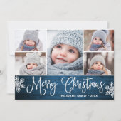 Christmas Holly Berry Rustic 5 PHOTO Carte de voeu (Devant)