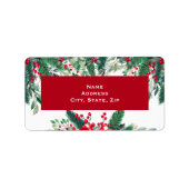 Christmas Holly Étiquette (Devant)