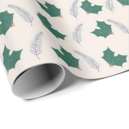 Christmas Holly gift wrap Cadeaupapier